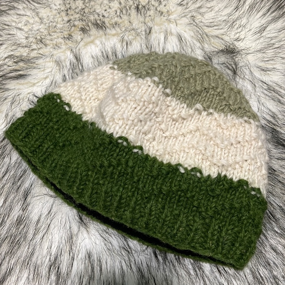 Handmade In Nepal Alpaca Wool Fleece Lined Hat OSFA - Picture 2 of 5